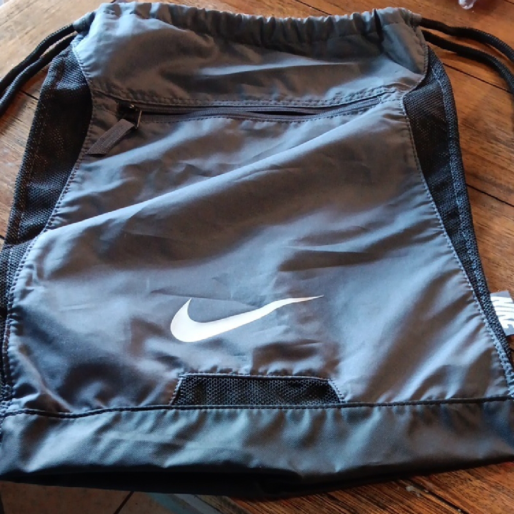 Nike Black,grey and White Drawstring Bag
